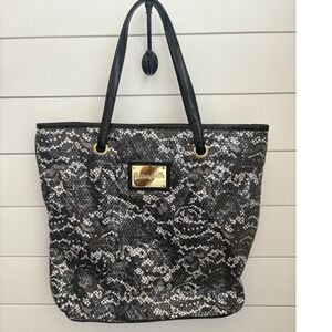 Betseyville Black & White‎ Sequin Lace Tote Bag Purse Shoulder Bag
